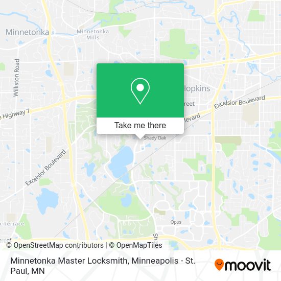 Minnetonka Master Locksmith map