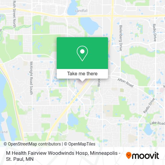 M Health Fairview Woodwinds Hosp map