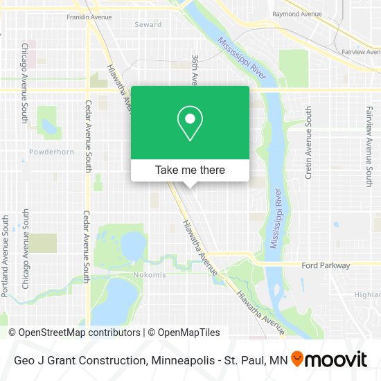 Geo J Grant Construction map