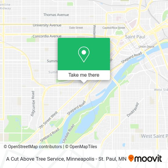 A Cut Above Tree Service map