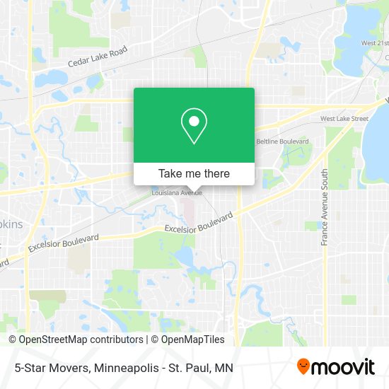 5-Star Movers map