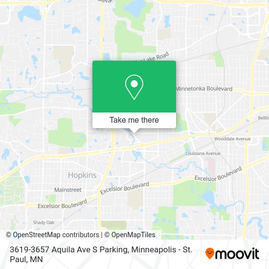 Mapa de 3619-3657 Aquila Ave S Parking