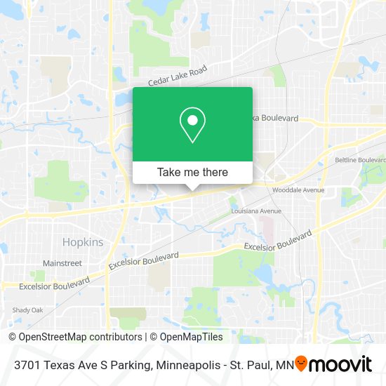 Mapa de 3701 Texas Ave S Parking