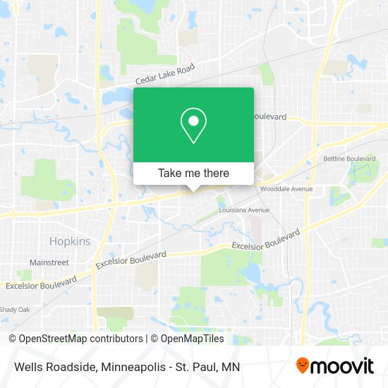 Wells Roadside map