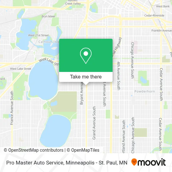 Pro Master Auto Service map