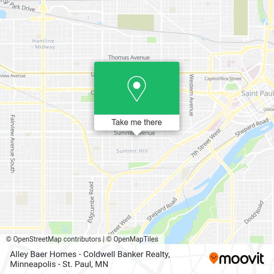 Alley Baer Homes - Coldwell Banker Realty map