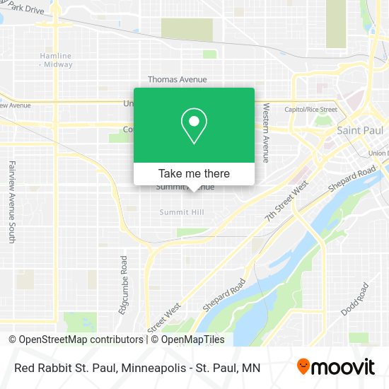 Red Rabbit St. Paul map