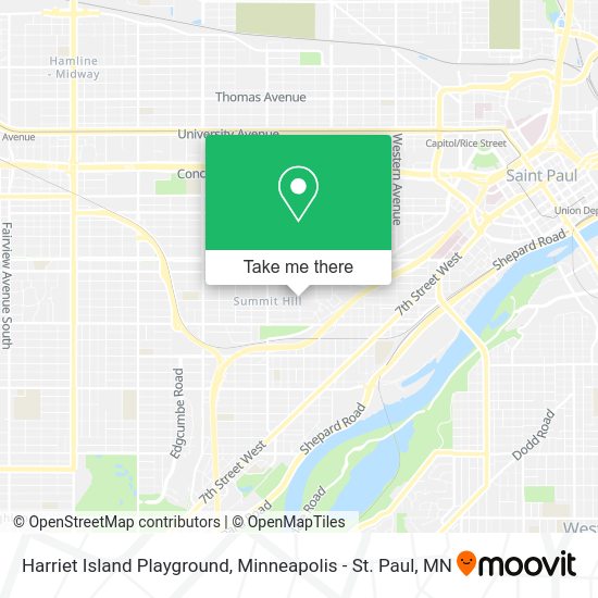 Harriet Island Playground map