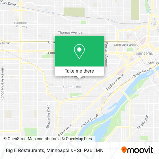 Big E Restaurants map