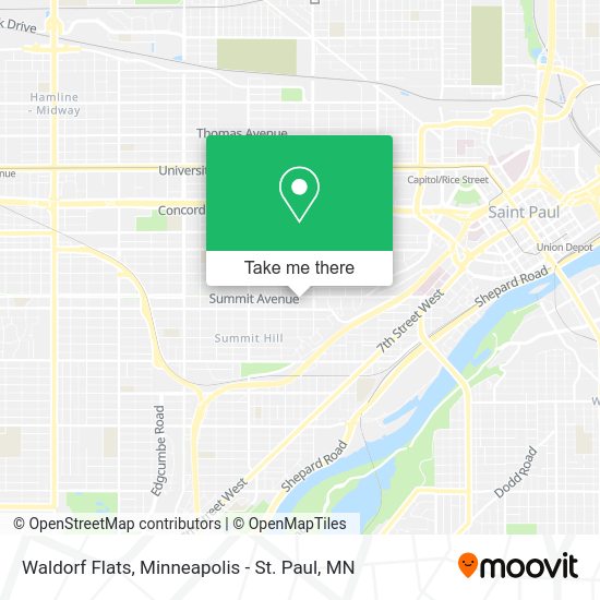Waldorf Flats map