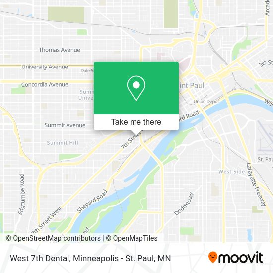 West 7th Dental map