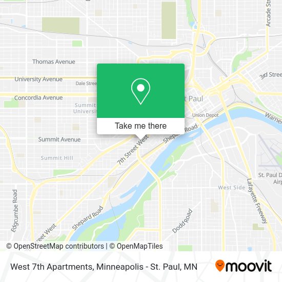 Mapa de West 7th Apartments