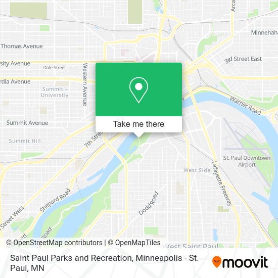 Saint Paul Parks and Recreation map