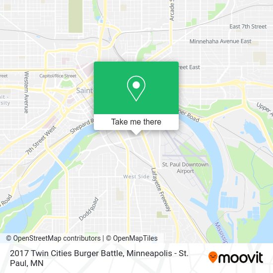 Mapa de 2017 Twin Cities Burger Battle