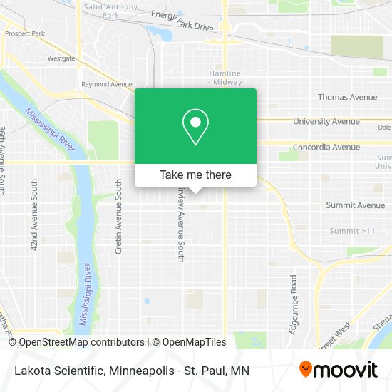 Lakota Scientific map