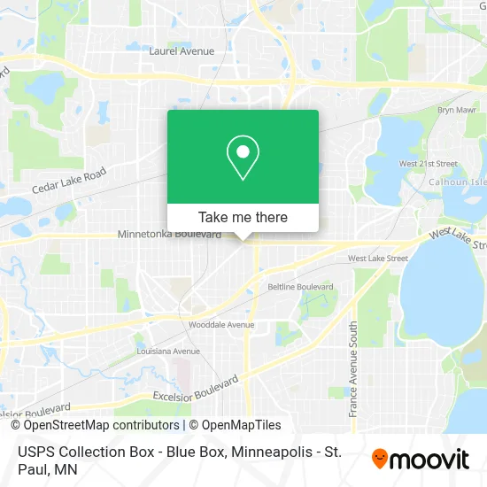 USPS Collection Box - Blue Box map