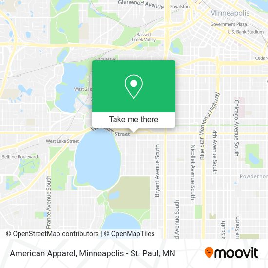 Mapa de American Apparel