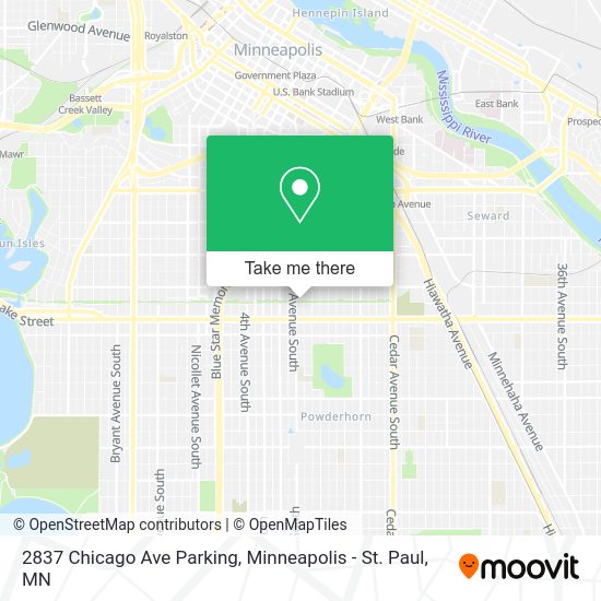 Mapa de 2837 Chicago Ave Parking