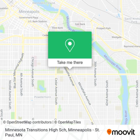 Minnesota Transitions High Sch map