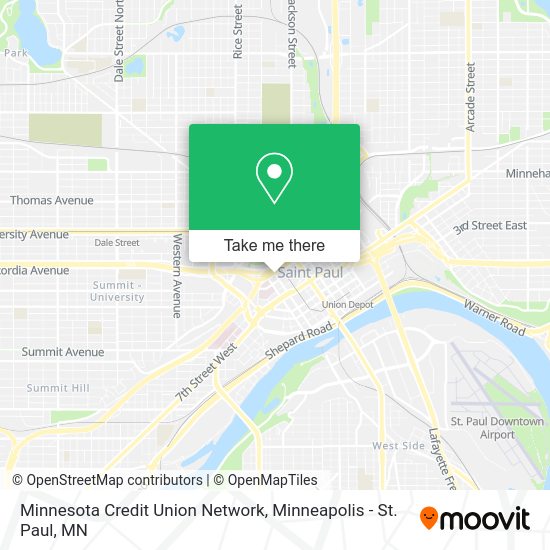 Mapa de Minnesota Credit Union Network