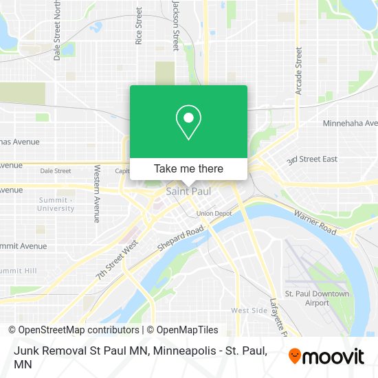 Junk Removal St Paul MN map