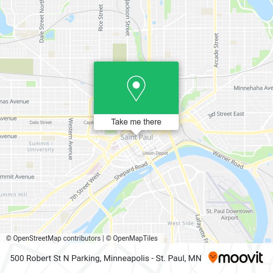 Mapa de 500 Robert St N Parking