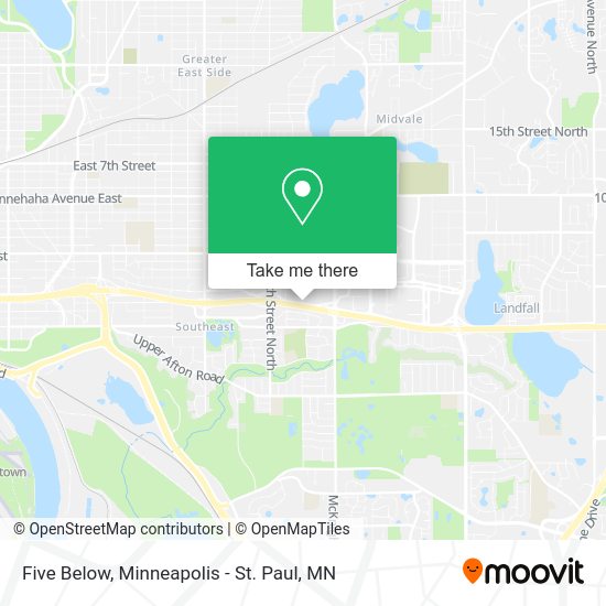 Five Below map