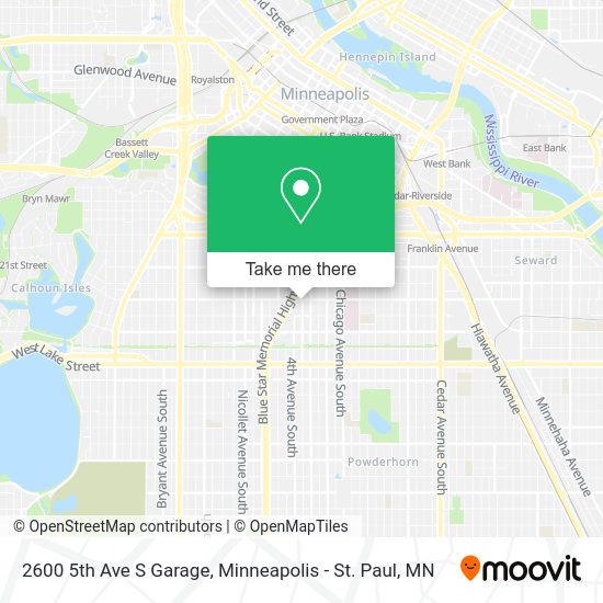 2600 5th Ave S Garage map