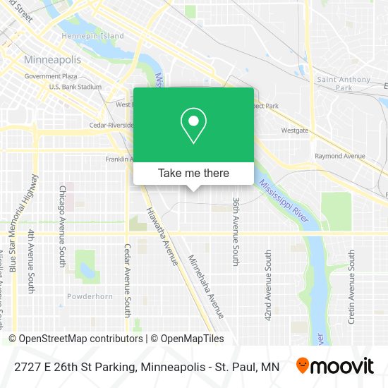 2727 E 26th St Parking map