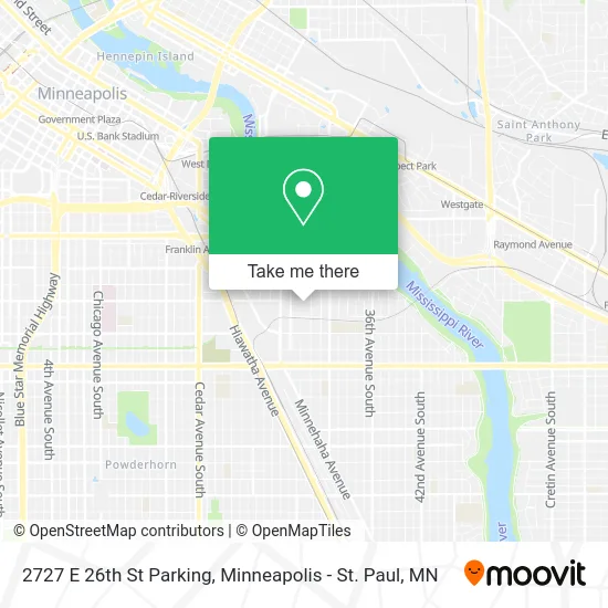 2727 E 26th St Parking map