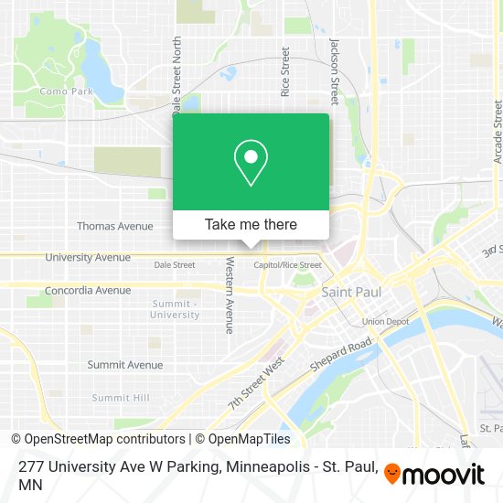 Mapa de 277 University Ave W Parking