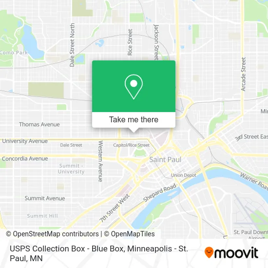 USPS Collection Box - Blue Box map