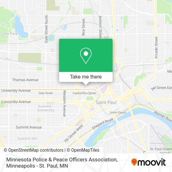Minnesota Police & Peace Officers Association map