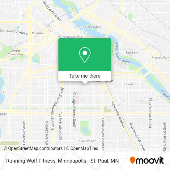 Running Wolf Fitness map