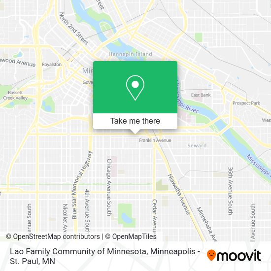 Lao Family Community of Minnesota map