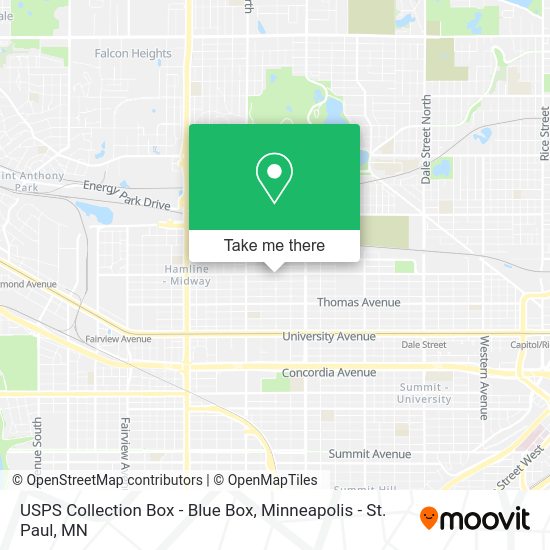 USPS Collection Box - Blue Box map