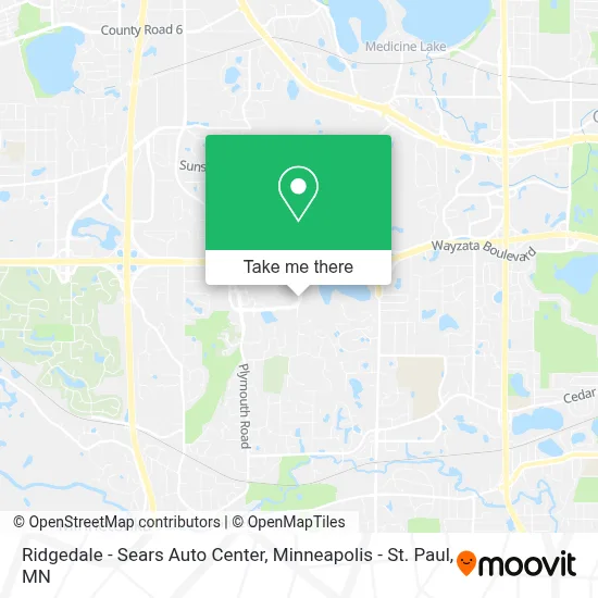 Ridgedale - Sears Auto Center map