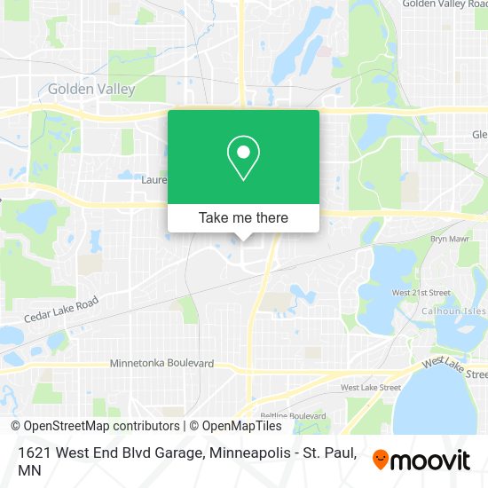Mapa de 1621 West End Blvd Garage