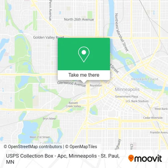 USPS Collection Box - Apc map