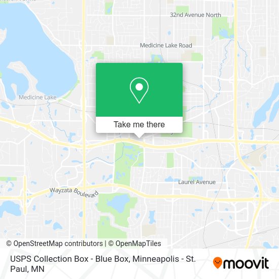 USPS Collection Box - Blue Box map