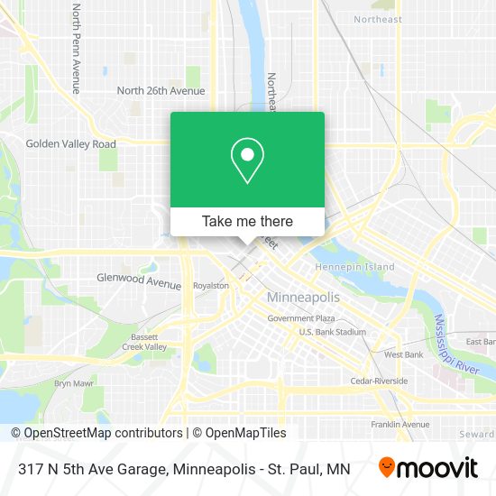 Mapa de 317 N 5th Ave Garage