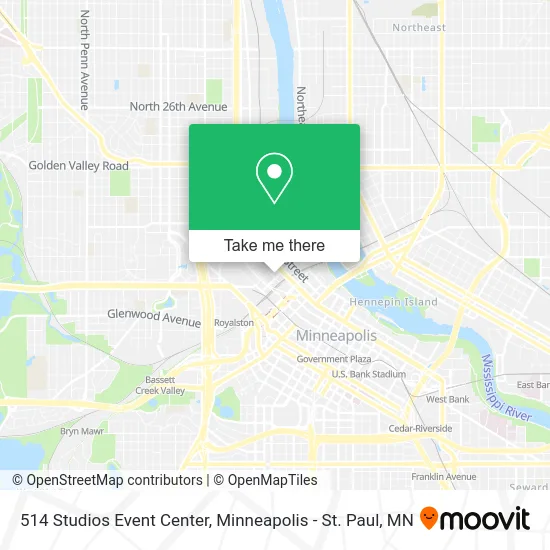 514 Studios Event Center map