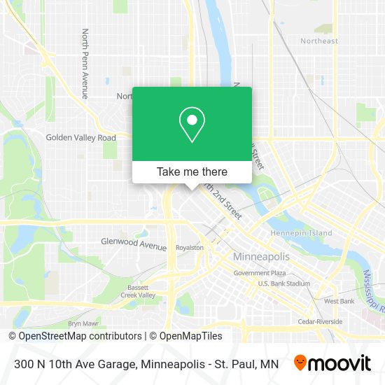 300 N 10th Ave Garage map
