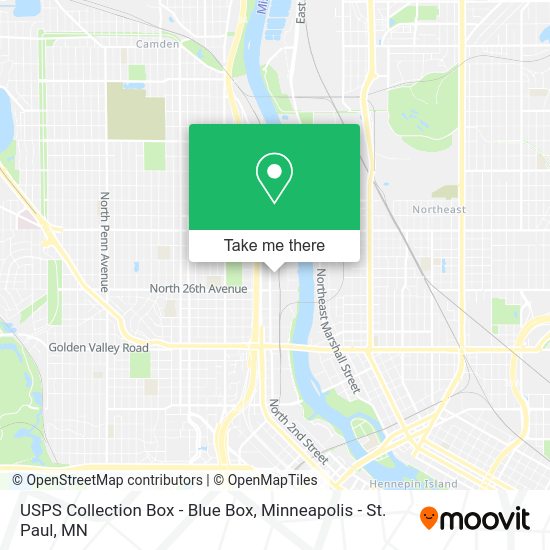 USPS Collection Box - Blue Box map