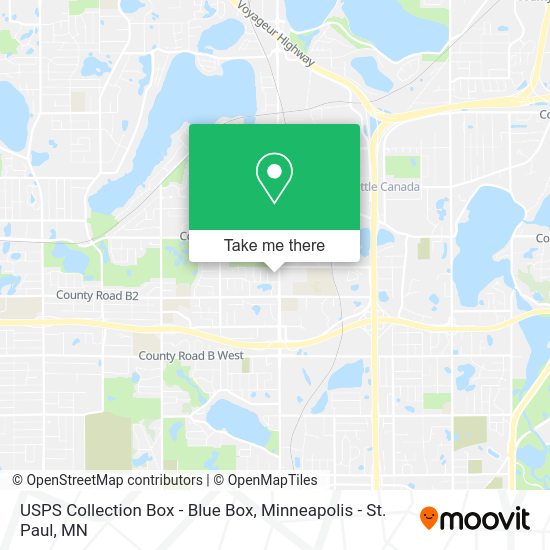 Mapa de USPS Collection Box - Blue Box