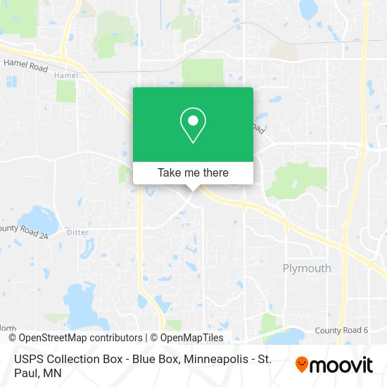 USPS Collection Box - Blue Box map