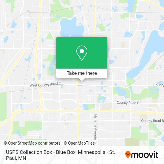 Mapa de USPS Collection Box - Blue Box