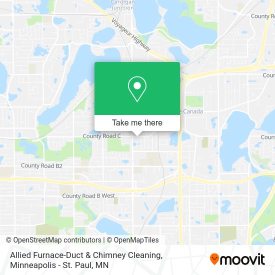 Allied Furnace-Duct & Chimney Cleaning map