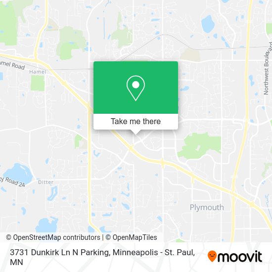 Mapa de 3731 Dunkirk Ln N Parking