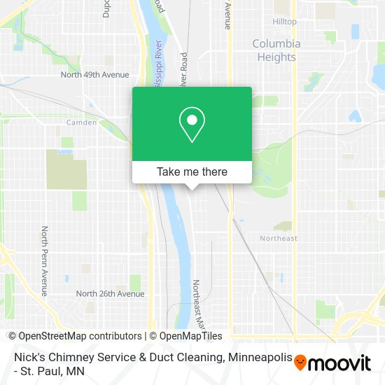 Mapa de Nick's Chimney Service & Duct Cleaning